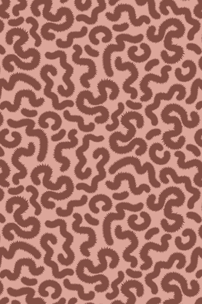 Detailed texture view of the Spring Pop wallpaper in Oxblood and Pink, emphasizing the quality material and vibrant hues of Kate Golding's design.