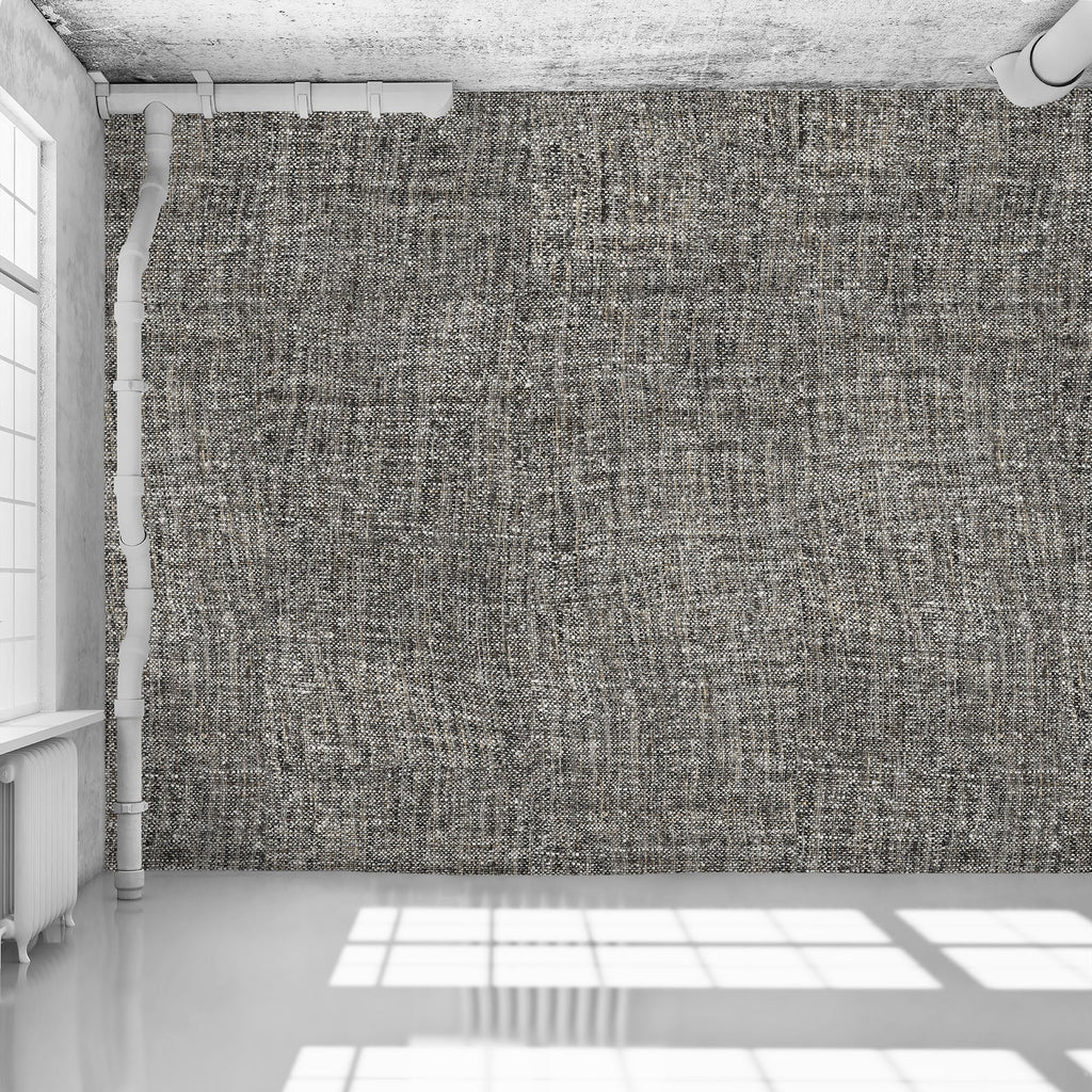 Dark Grey Tricot Wall Wallpaper - WYNIL by NumerArt Wallpaper and Art