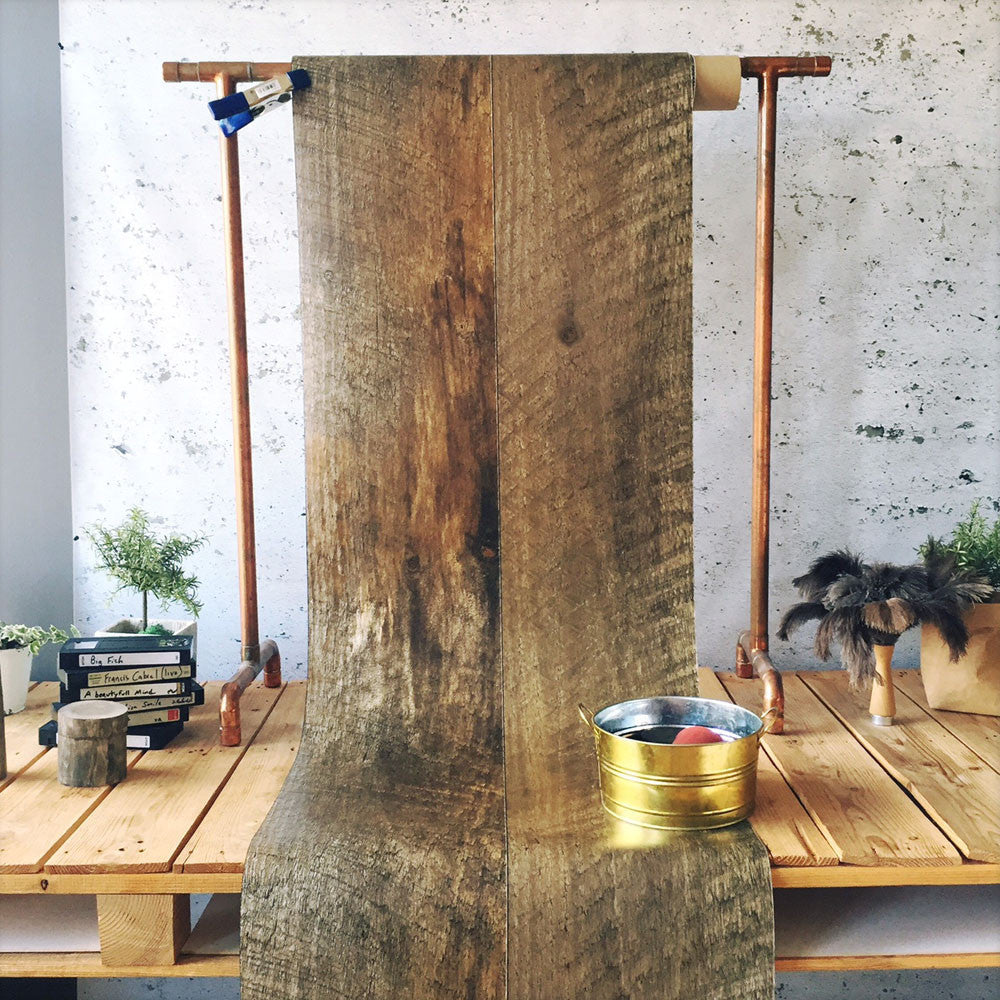 Barn Wood Brown Wallpaper - WYNIL by NumerArt Wallpaper and Art