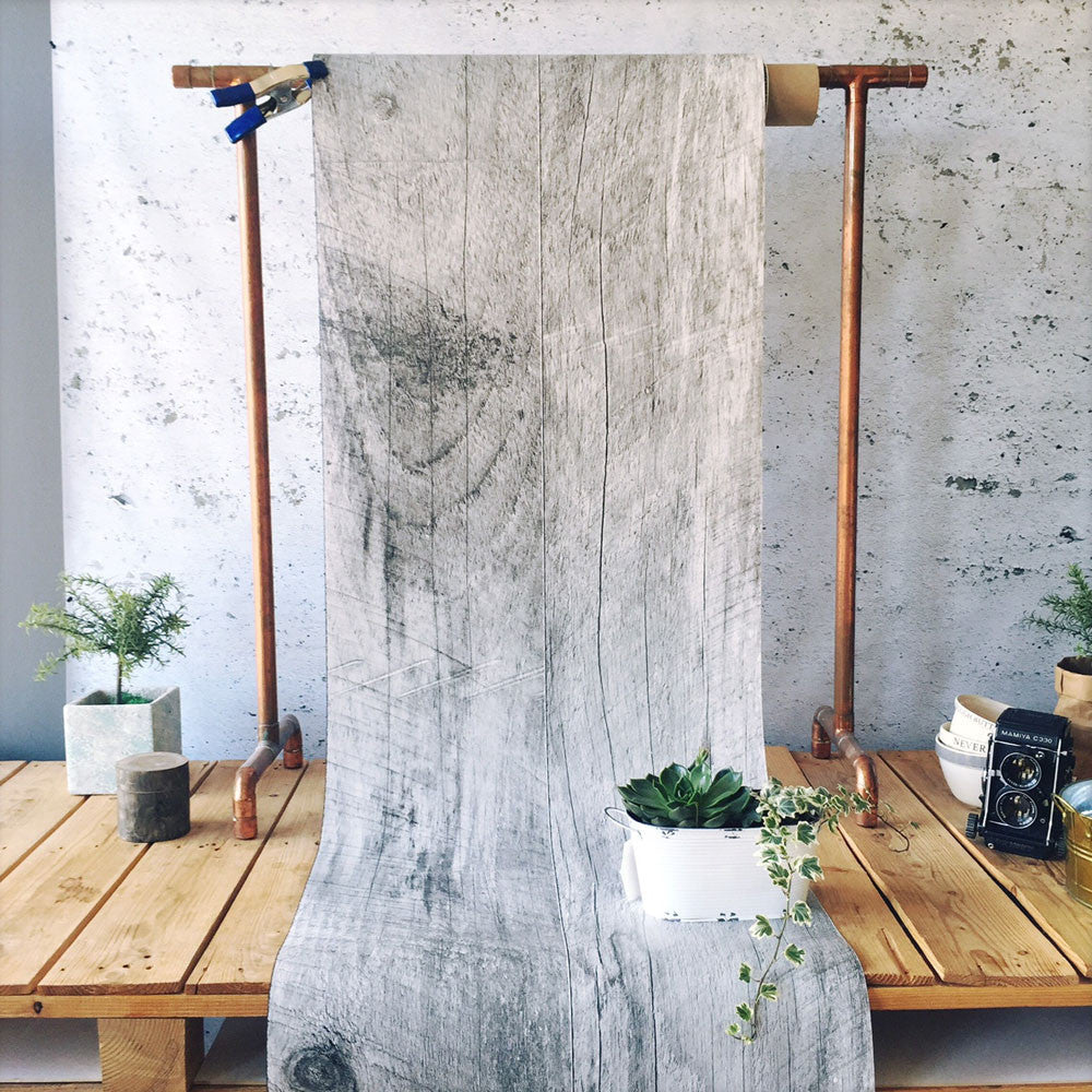 Barn Wood Gray Wallpaper - WYNIL by NumerArt Wallpaper and Art