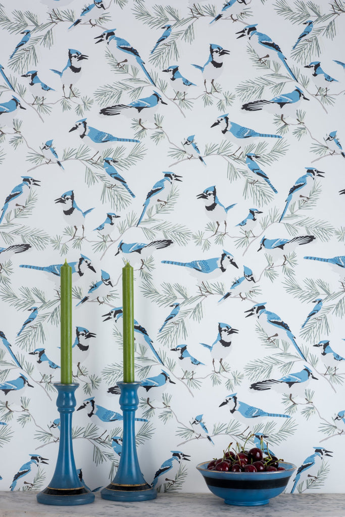 Blue Jay Wallpaper - WYNIL by NumerArt Wallpaper and Art