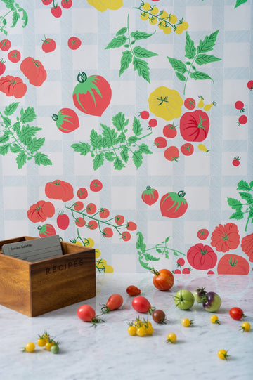 Heirloom Tomato Harvest Wallpaper - WYNIL by NumerArt Wallpaper and Art