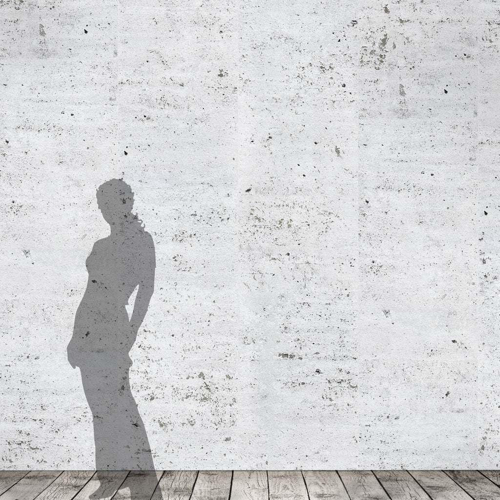 Concrete Painted White Wallpaper - WYNIL by NumerArt Wallpaper and Art