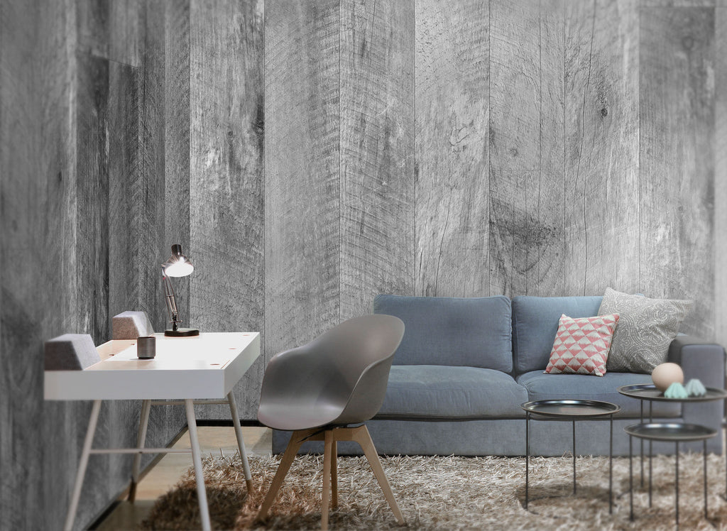 Barn Wood Gray Wallpaper - WYNIL by NumerArt Wallpaper and Art