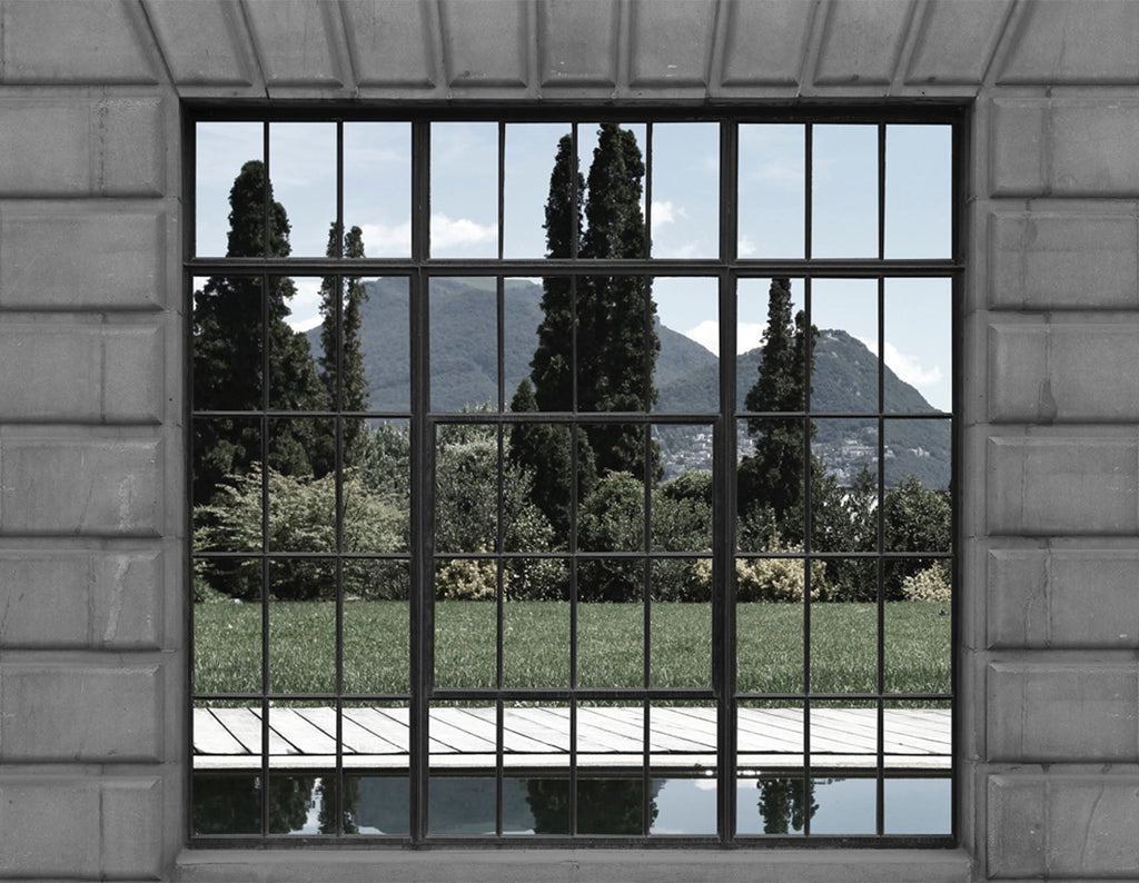 Paned Windows on Landscape Mural - WYNIL by NumerArt Wallpaper and Art