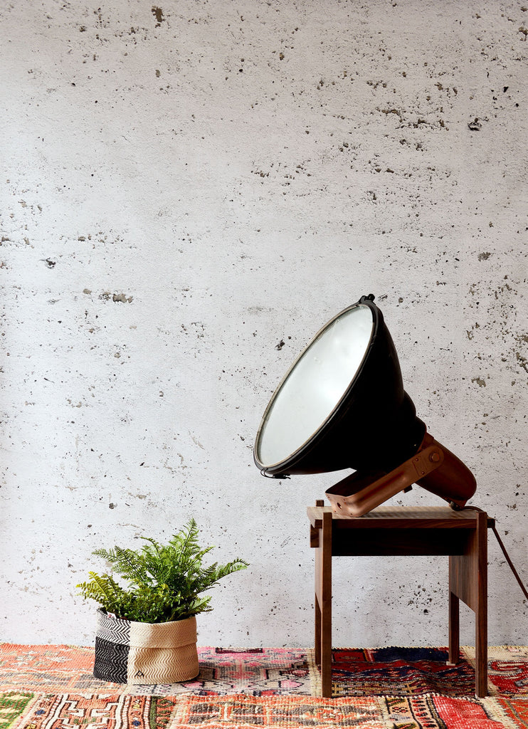 Concrete Painted White Wallpaper - WYNIL by NumerArt Wallpaper and Art